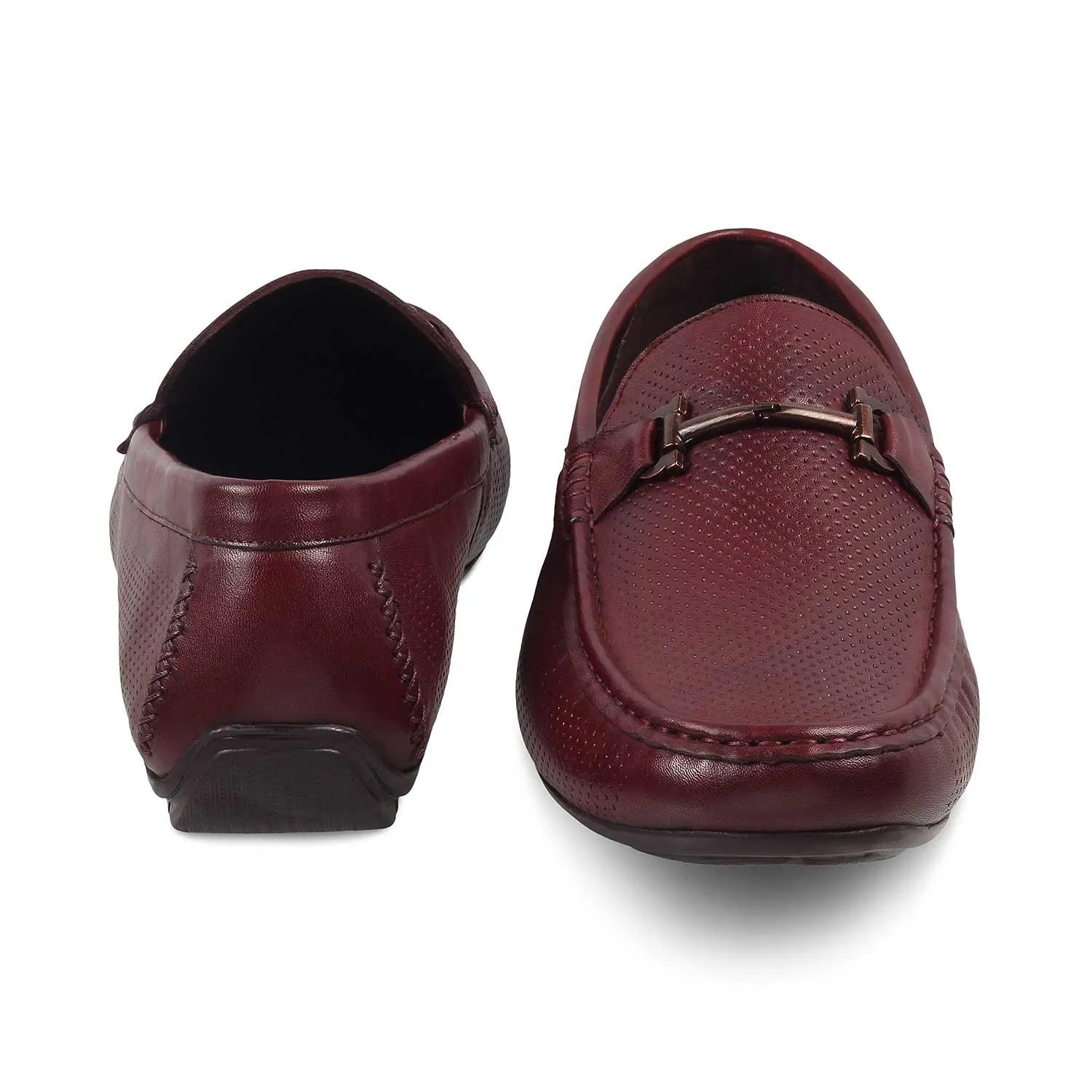 The Osteel-2 Wine Men's Leather Loafers