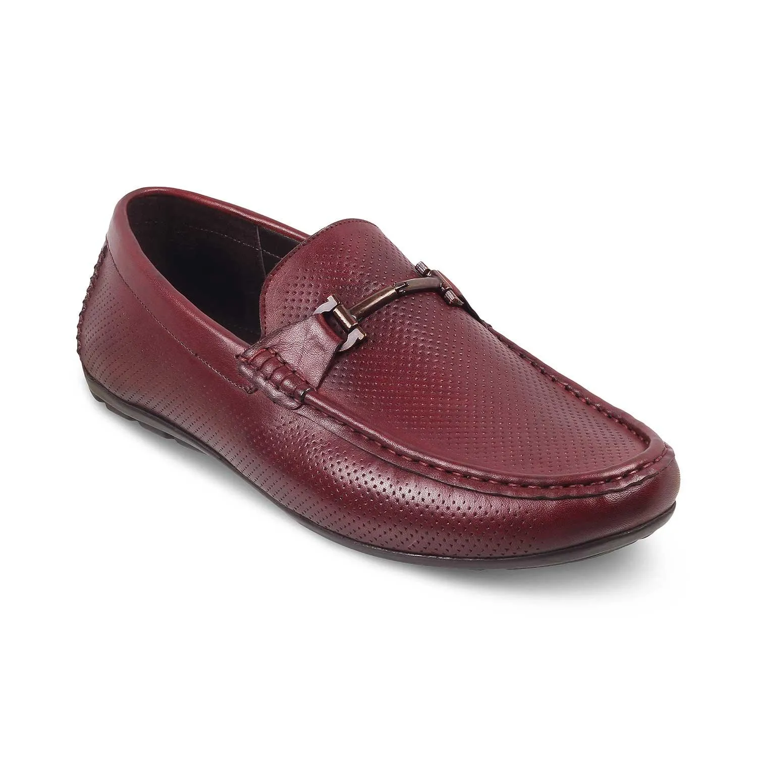 The Osteel-2 Wine Men's Leather Loafers