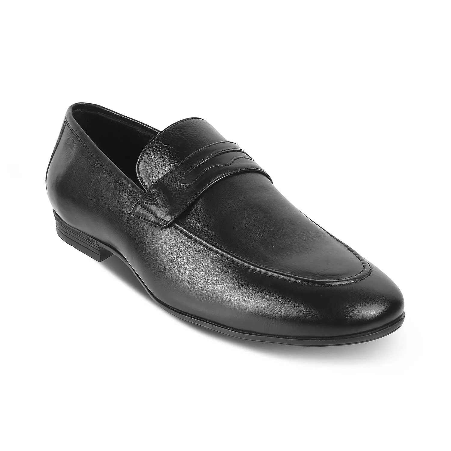 The Penloaf Black Men's Leather Loafers