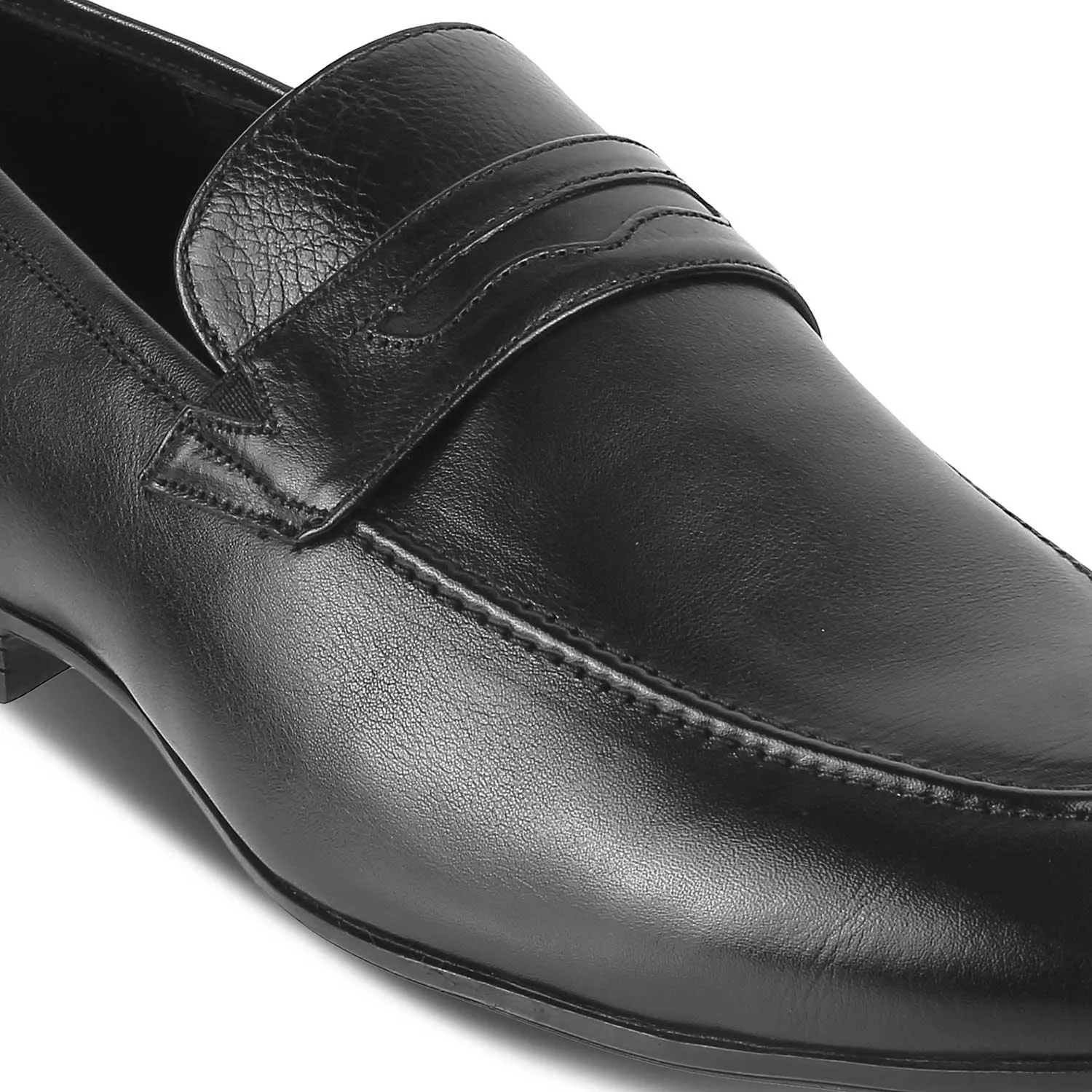 The Penloaf Black Men's Leather Loafers