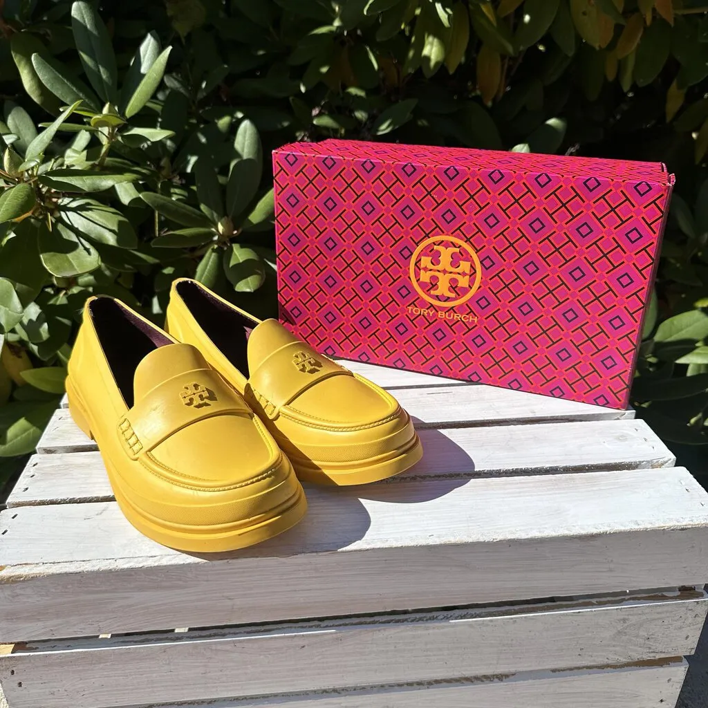 Tory Burch Classic Rubber Rain Loafers - Size 7