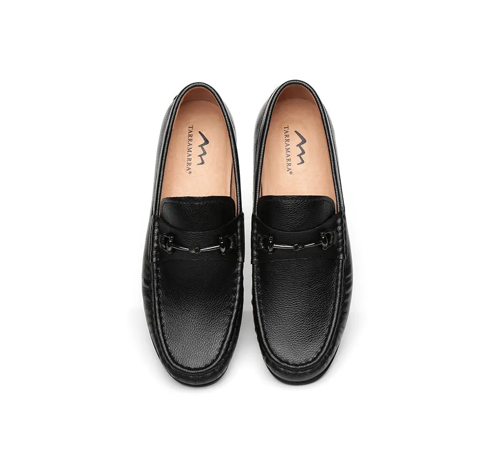 UGG Men Moccasins Leather Black Loafers Flats Colin