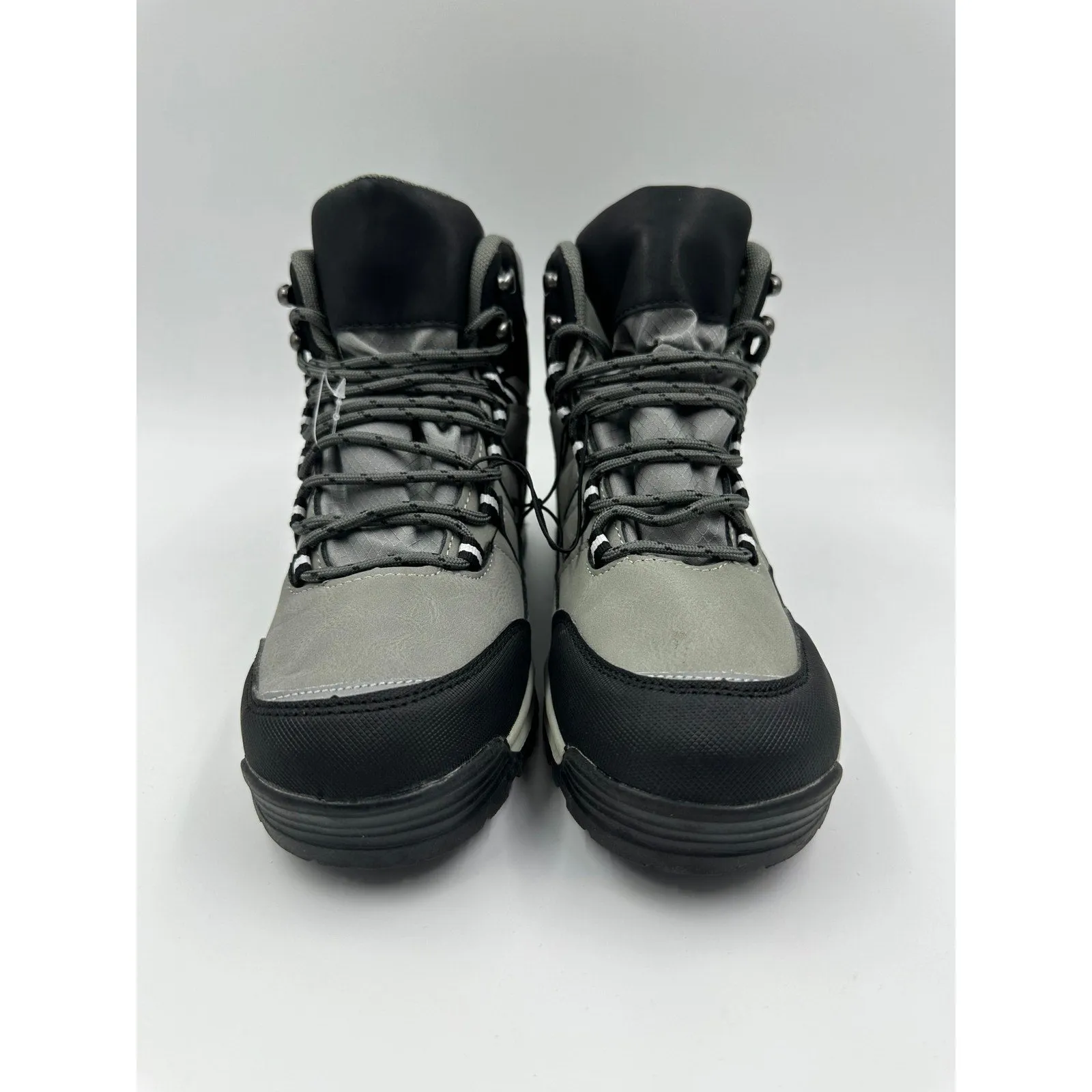 Women's Size 7.5, Gray and Black High Top Hikers with Rubber Toe Caps and Heel