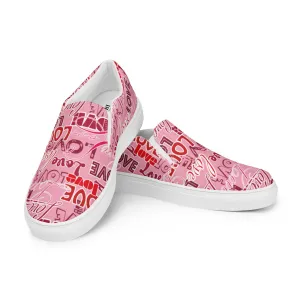 Women’s slip-on canvas shoes Fashion Love Design by IOBI Original Apparel