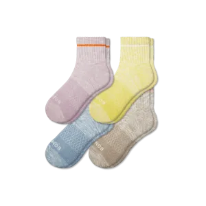 Women's Summer Slub Quarter Sock 4-Pack