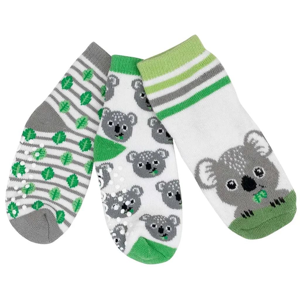 Zoocchini Baby Safety Grip Socks (Set of 3)